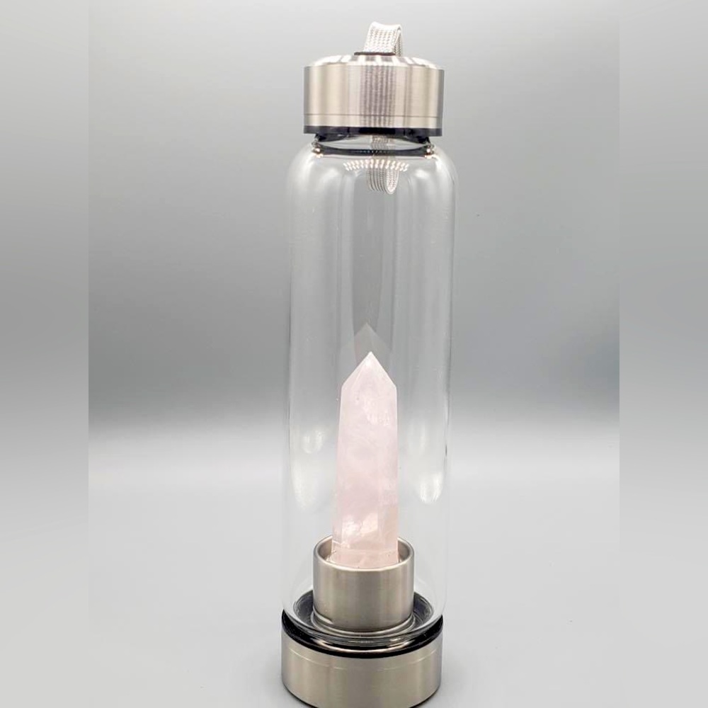 COPY - Rose Quartz water bottle as seen on Goop! New in box never used